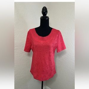 Chances R Women’s Blouse Size M. Pink red